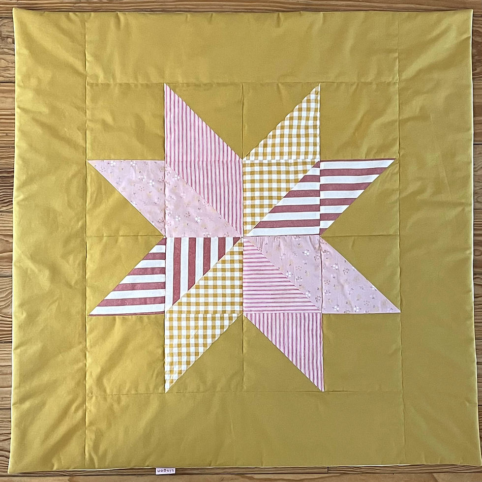 Thumbnail: Quilt - Patchwork Star / Yellow - Size M