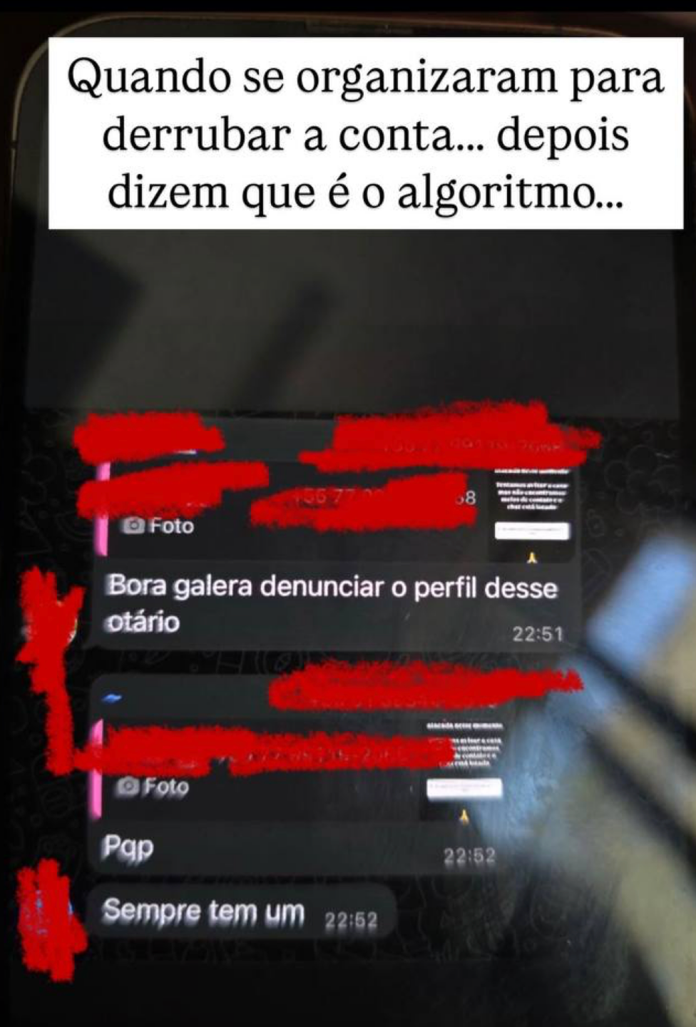 Ataque contra minha conta no Instagram