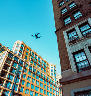 Our drone at work.