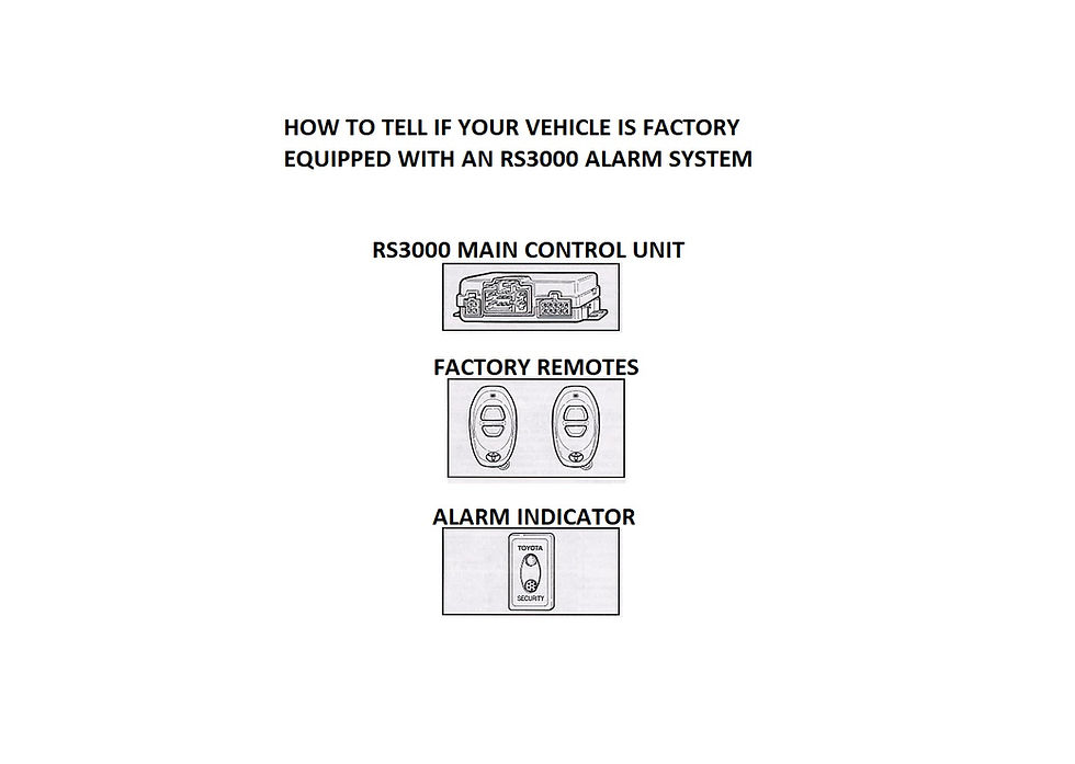Thumbnail: Toyota RS3000 Alarm Adapter
