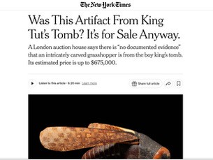 Was This Artifact From King Tut’s Tomb? It’s for Sale Anyway.