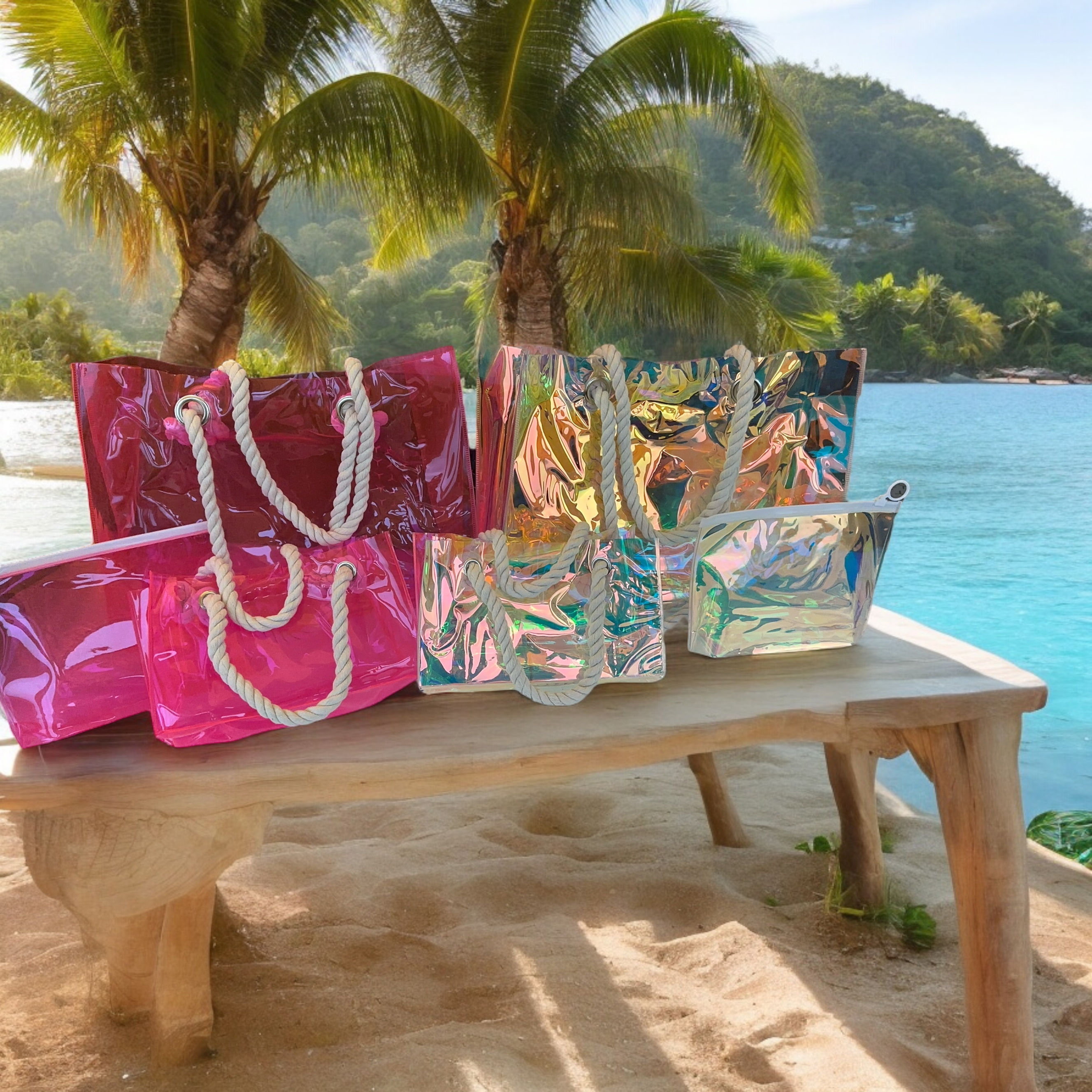 PVC rope bag. Large + free matching pouch. Bag also available in small size