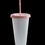 Thumbnail: 24oz frosted cold cup with coloured lid/straw 