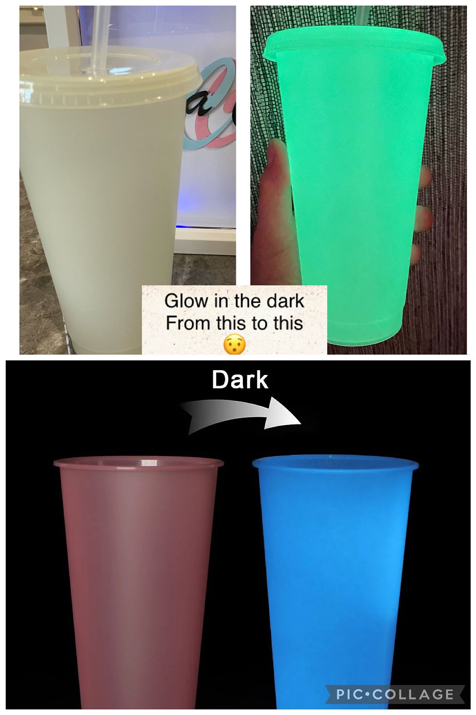 Thumbnail: 24oz/710ml cold cup Glow in the Dark (2 options)