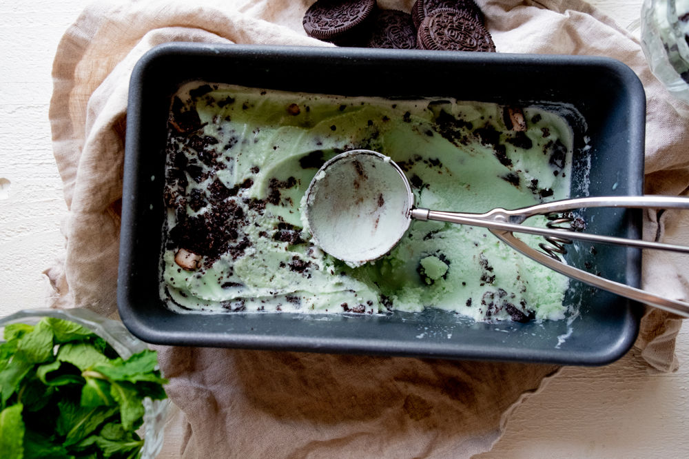 Fresh Mint Cookie Crumble Ice Cream