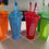 Thumbnail: 24oz design solid colour / clear bottle cold cups with lid/straw. 