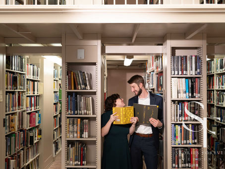 Timeless Romance: Jacqueline & Marc's Cleveland Public Library Engagement Session