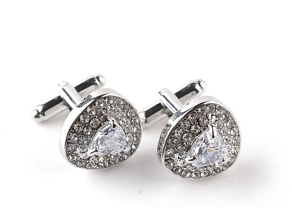 Thumbnail: Cuff Links: Triangle Crystal