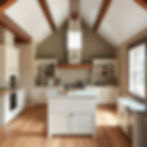 modern farmhouse kitchen in barndominium