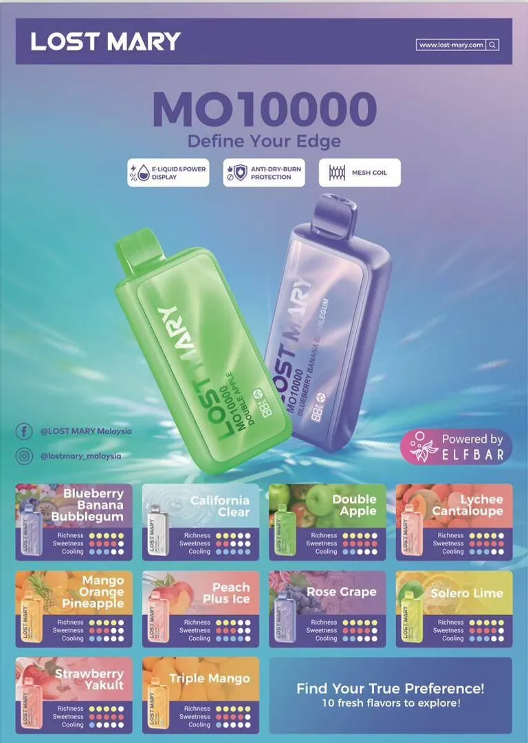 lost mary flavors mo10000 Lost Mary Mo10000