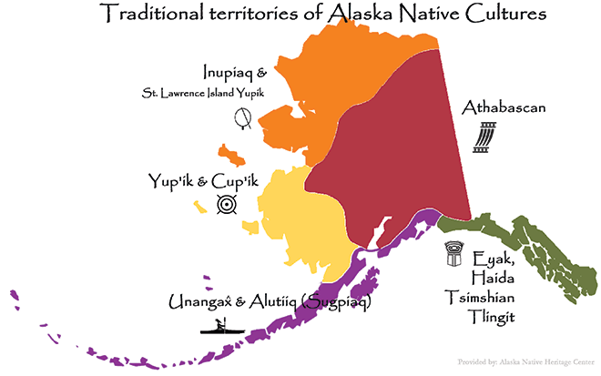 Traditional territories of Alaska Native Cultures
