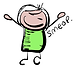 Little smiling smeople greets you with a big smile and hello!