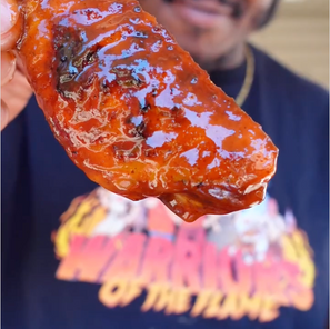 Savory and tangy A-1 Wings glazed with a touch of heat and sweetness.