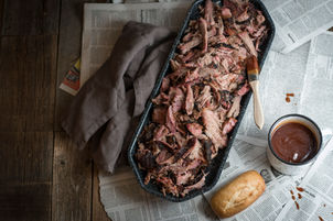 Naturally Hardwood Smoked Pork Shoulder for shredding Frozen