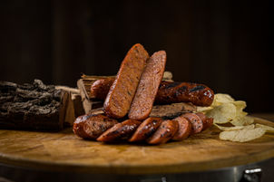 CAB Hardwood Smoked Burnt End Beef Jalapeno Sausage Link