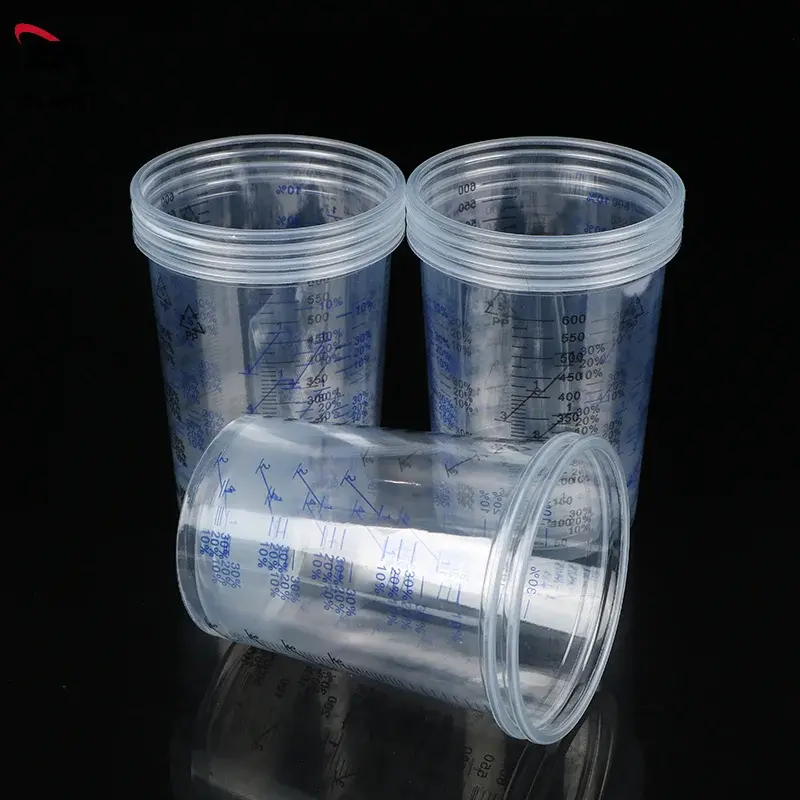 Thumbnail: 10Pcs 600ml/1000ml Paint Mixing Calibrated Cup Disposable Plastic Cups