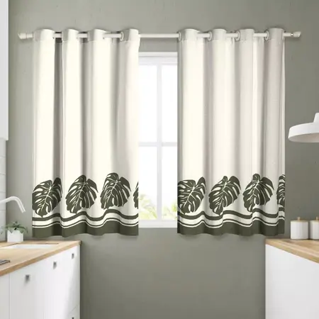 Cortina Elegante Para Cozinha 2,40 x 1,40 Várias Estampas