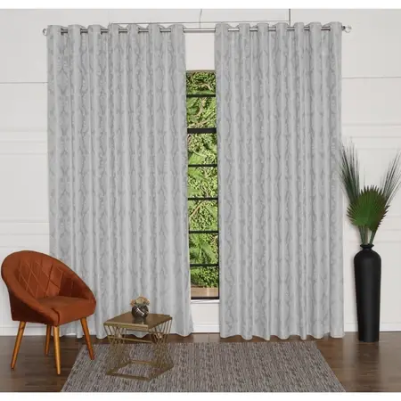 Miniatura: Cortina Jacquard Sala Quarto Escritório 4,00 X 2,80 Esticada Semi Blackout Casa