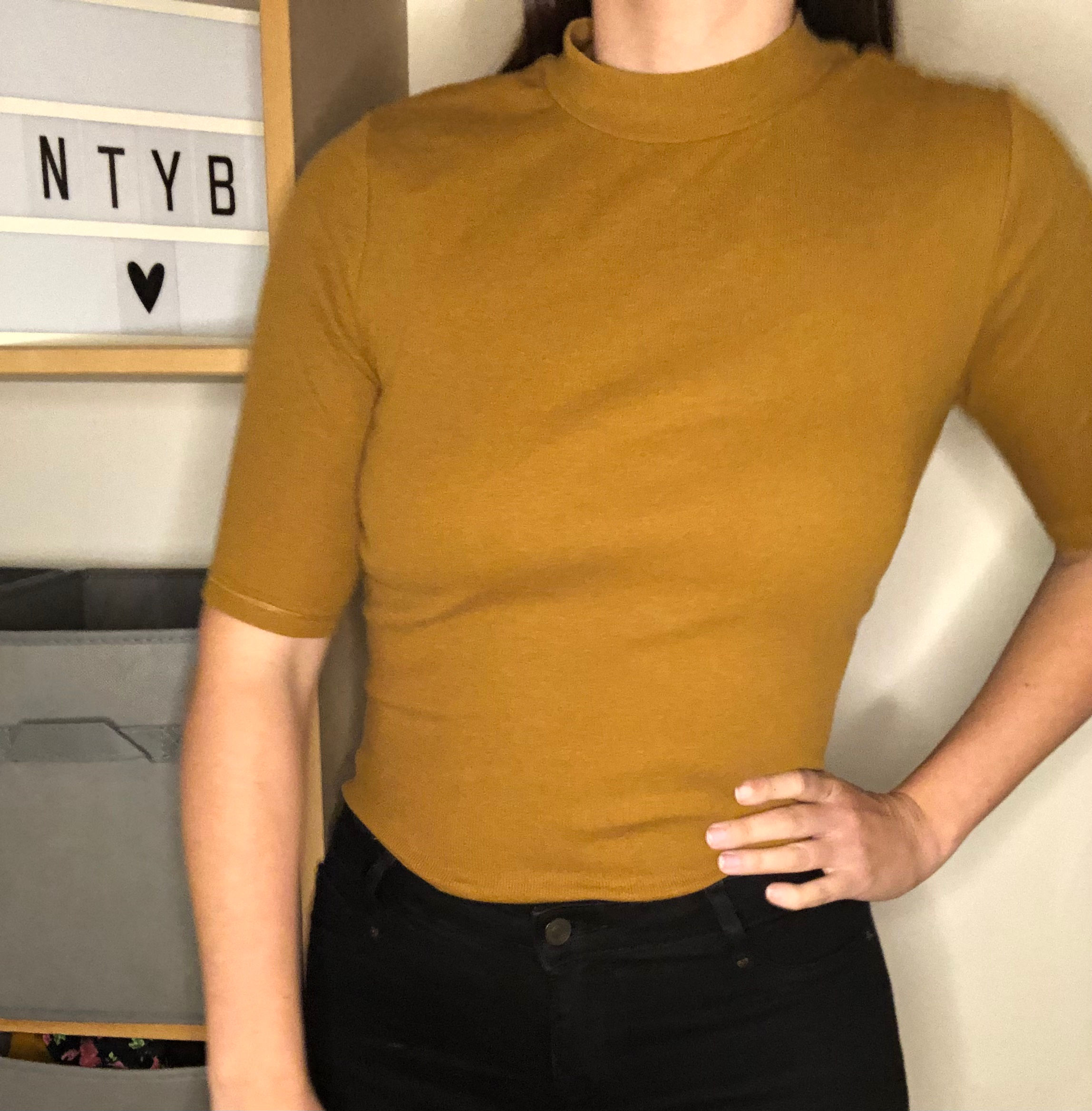 *TU Mustard Short Sleeve Top Size 14