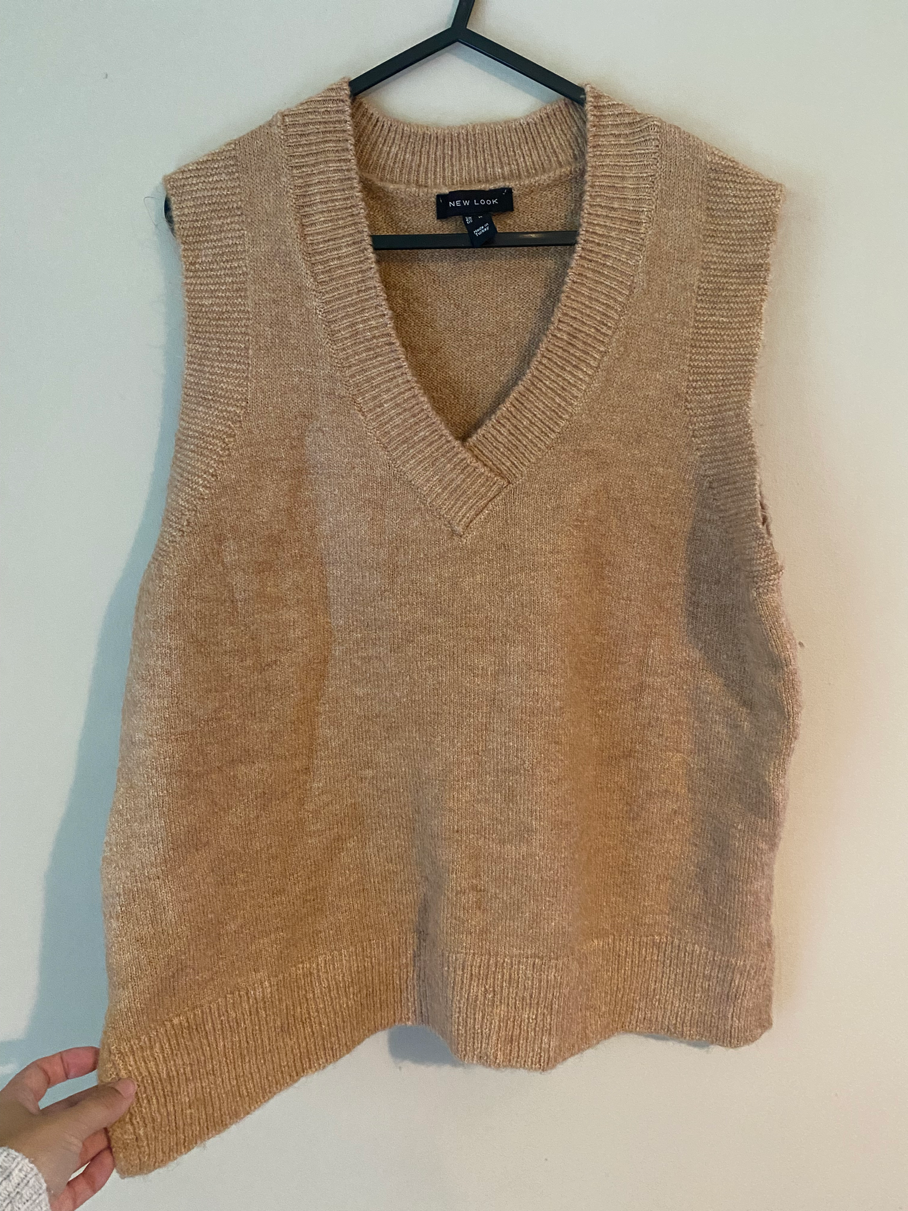 New Look Beige Jumper Vest Size M