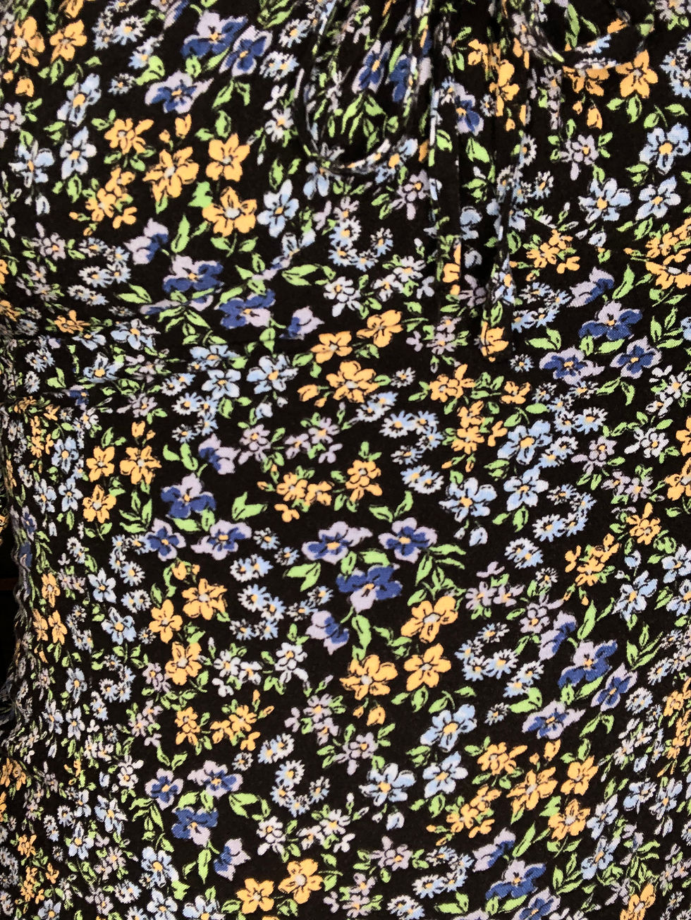 Thumbnail: Primark Flowery Dress Elasticated Top Size 12