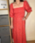 New Look Red Dress With White Flowers Size 12