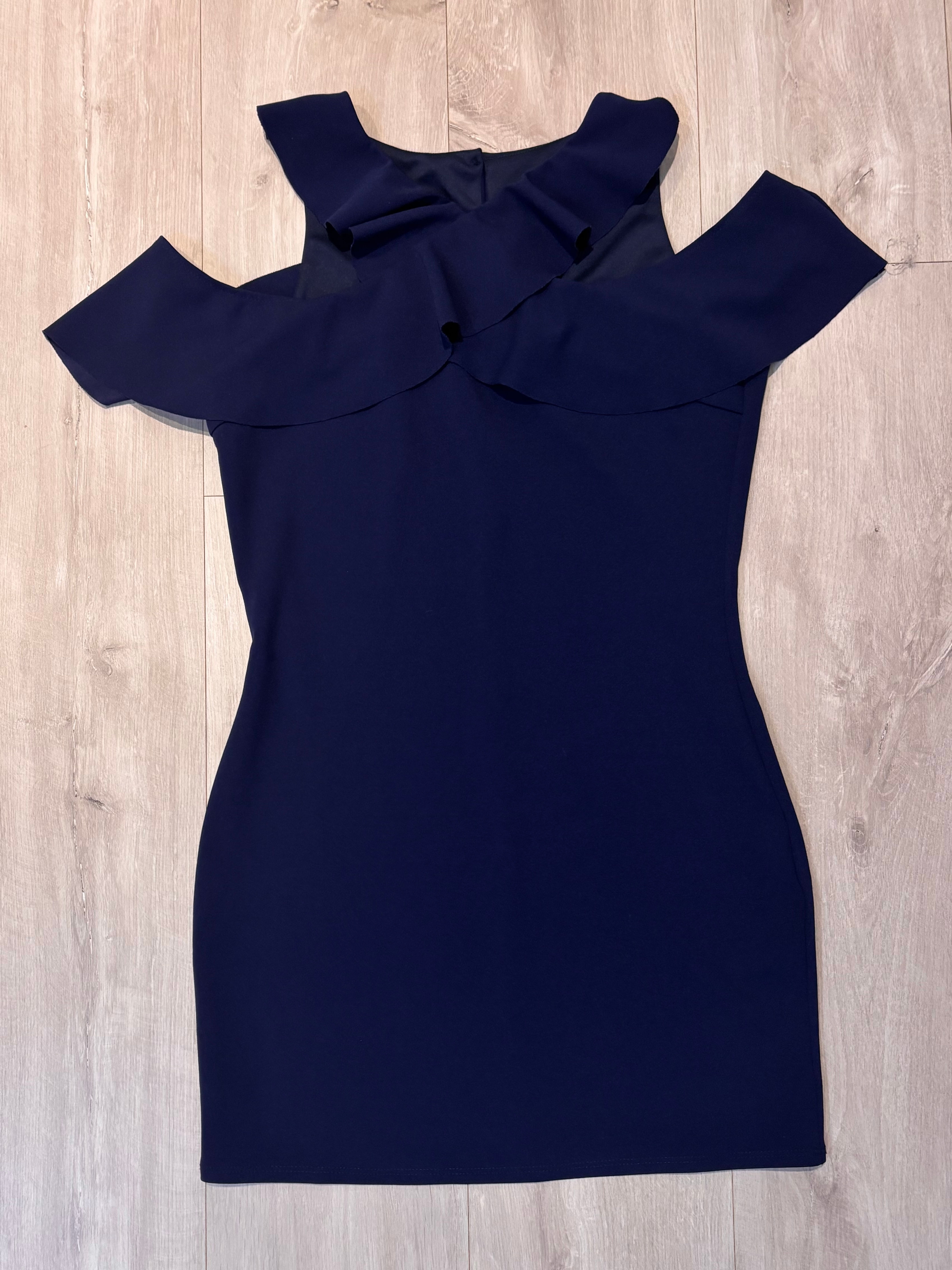 Missguided Navy Mini Dress - Size 12 - Preloved