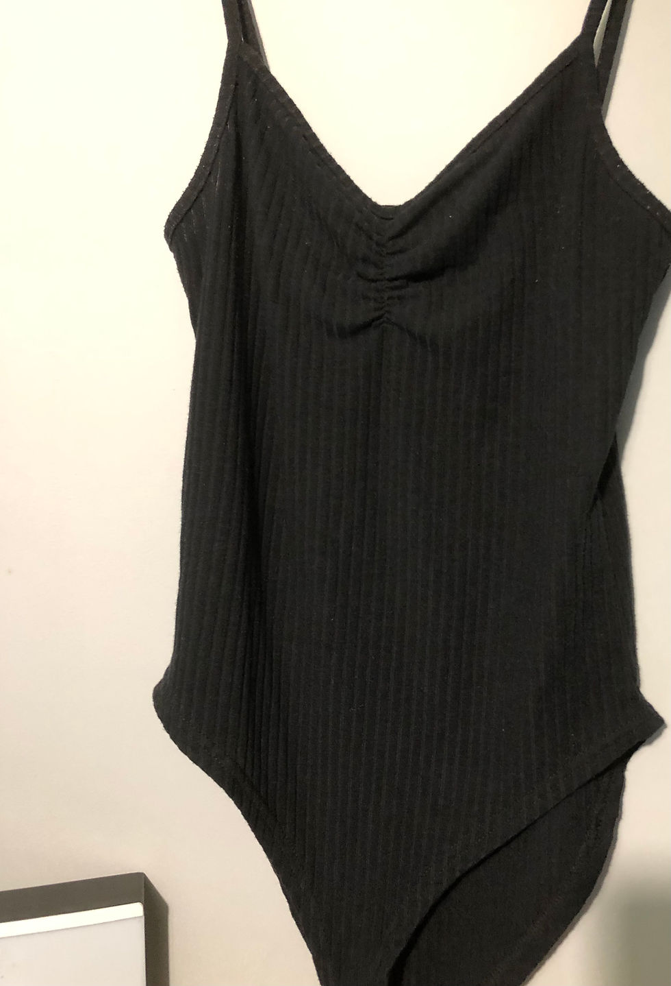 Thumbnail: New Look Black Ribbed Body - Size 10 - Preloved