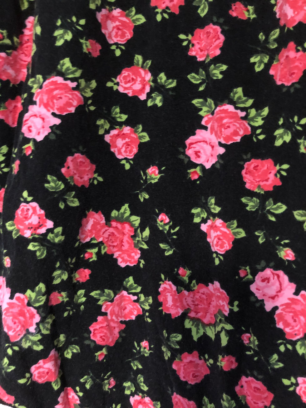 Thumbnail: Primark Black & Pink Floral Body - Size 14 - Preloved