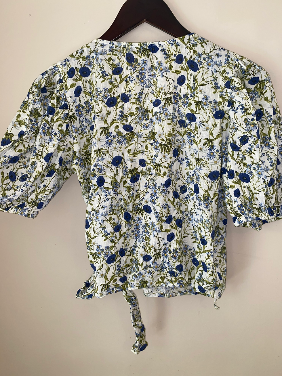 Thumbnail: Primark Flowery Tie Top Size 8
