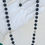 Miniature : Black Agate Matt Finish Beads Necklace With Silver Plated Lock - Chain