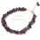 Thumbnail: Natural Amethyst Chips Beaded 925 Sterling Silver Bracelet
