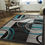 Thumbnail: NEWPORT 53 TEAL GRAY ABSTRACT AREA RUG