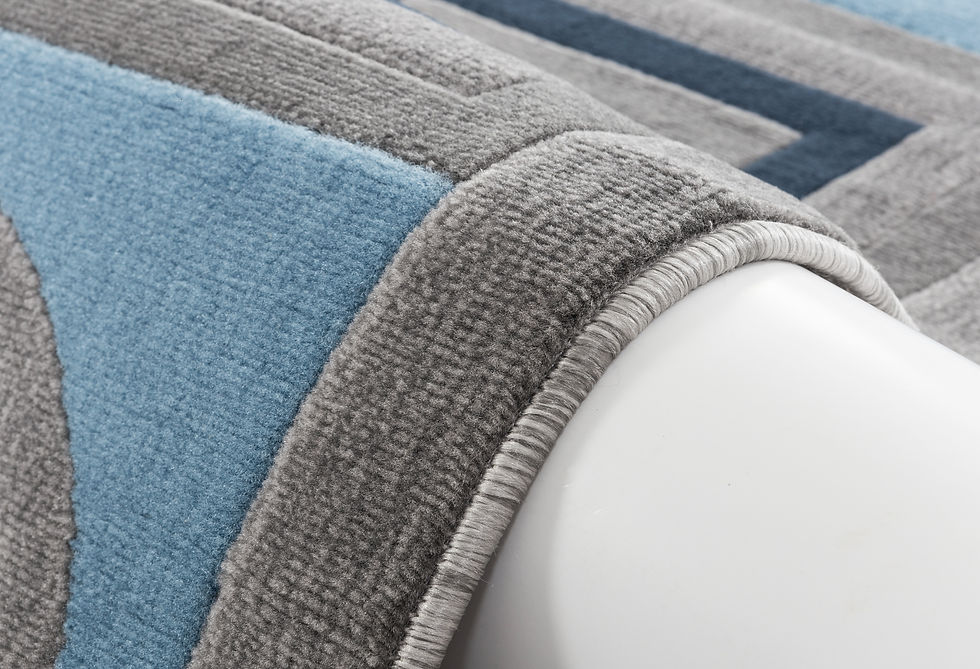 Thumbnail: NEWPORT 59 BLUE GRAY GEOMETRIC RUG