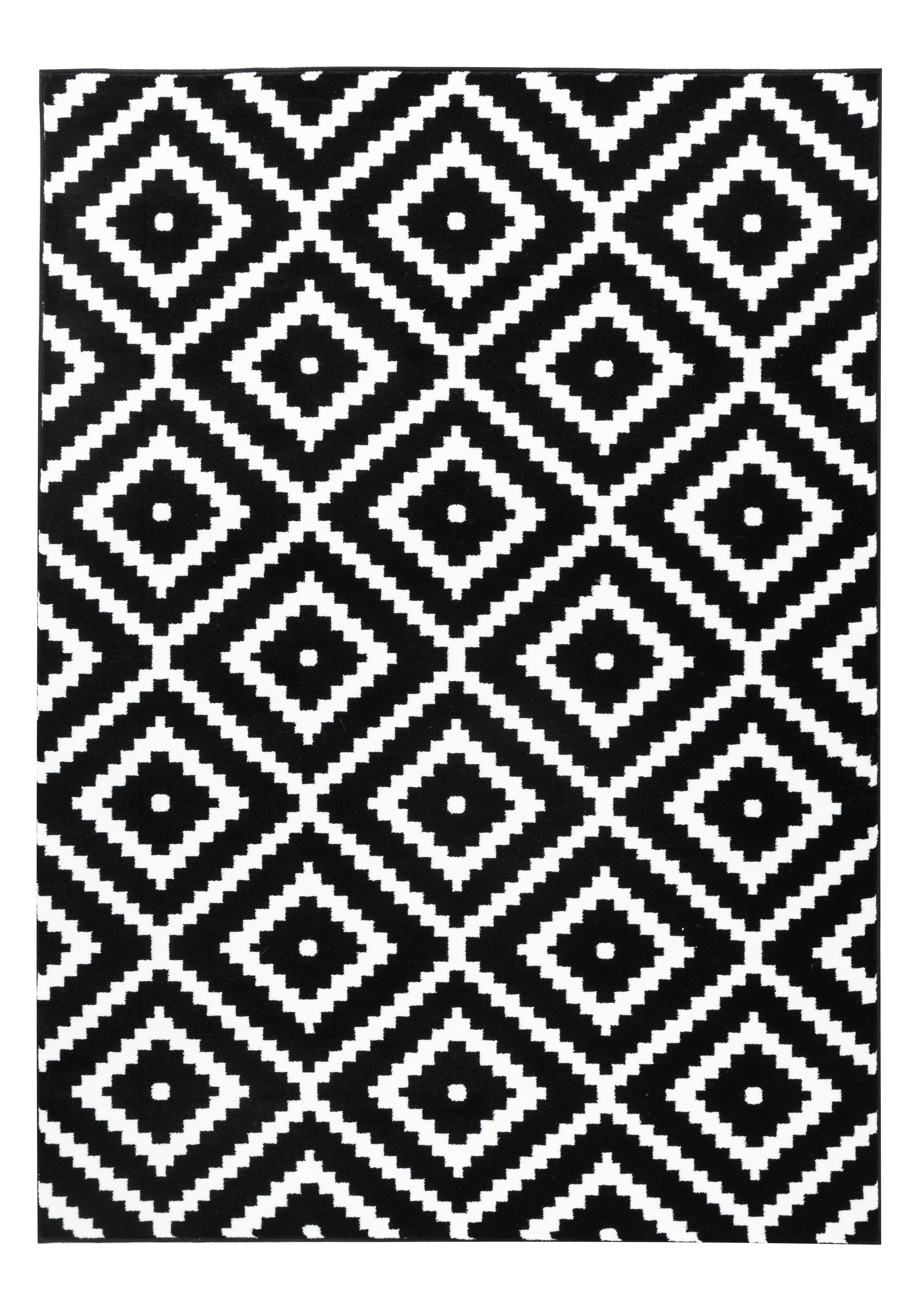 SUMMIT 46 BLACK WHITE GEOMETRIC AREA RUG