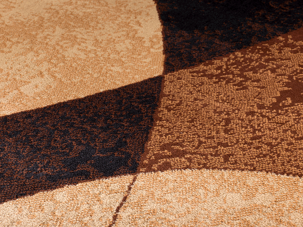 Miniatura: CHATAEU 023 BROWN BEIGE ABSTRACT AREA RUG