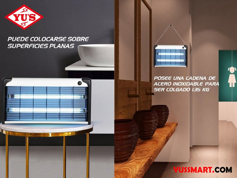 Miniatura: Lámpara de desinfección 40W ultravioleta y ozono para pared