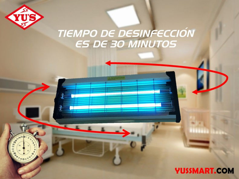 Miniatura: Lámpara de desinfección 40W ultravioleta y ozono para pared