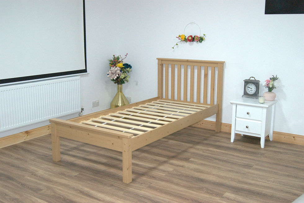 Thumbnail: Wiltshire Solo Pine Wooden Bed Frame - UV Waxed