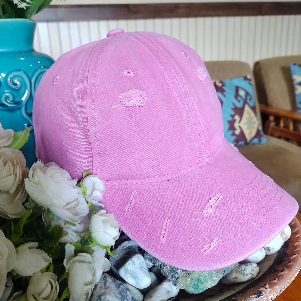 Miniatura: Gorra rasgada rosada unisex