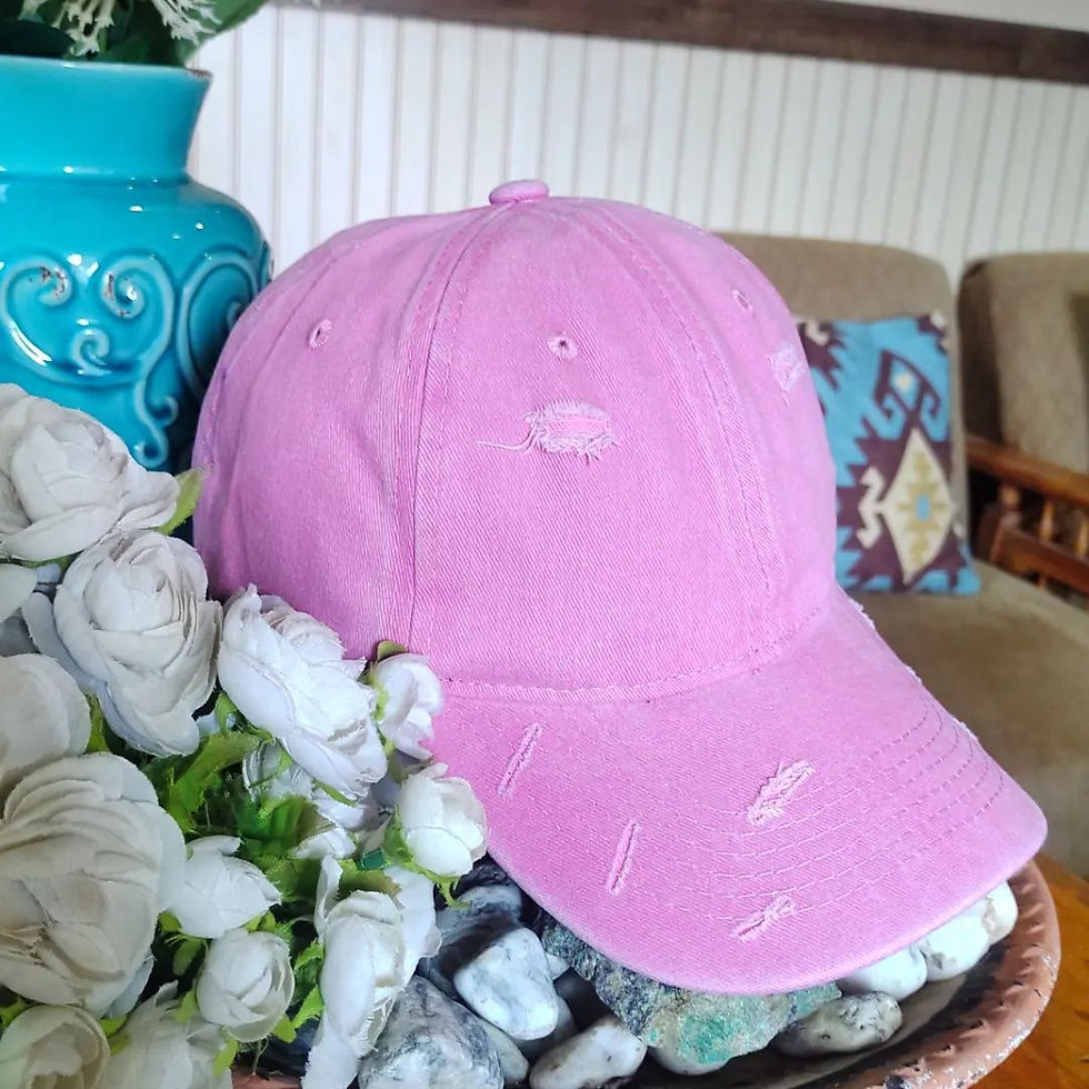 Miniatura: Gorra rasgada rosada unisex