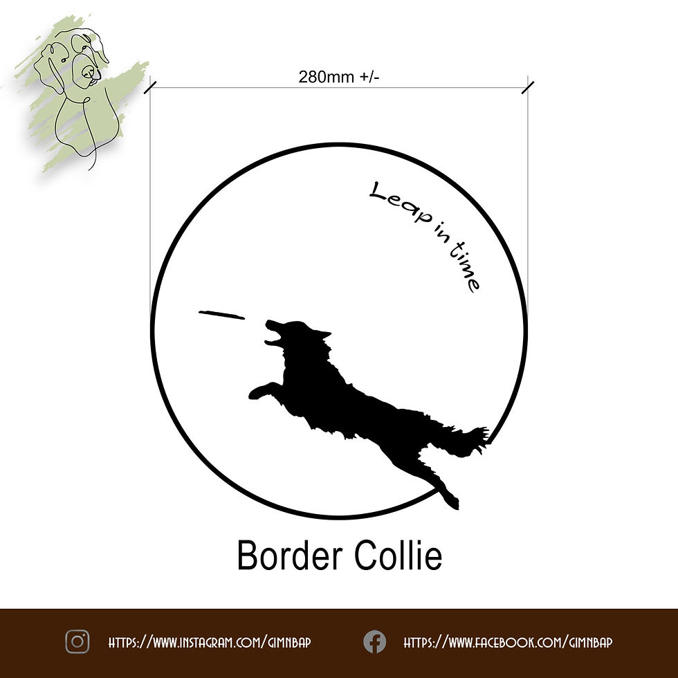 Thumbnail: Border Collie - Blur Clock - Minimalist Dog Clocks (Singapore Made)
