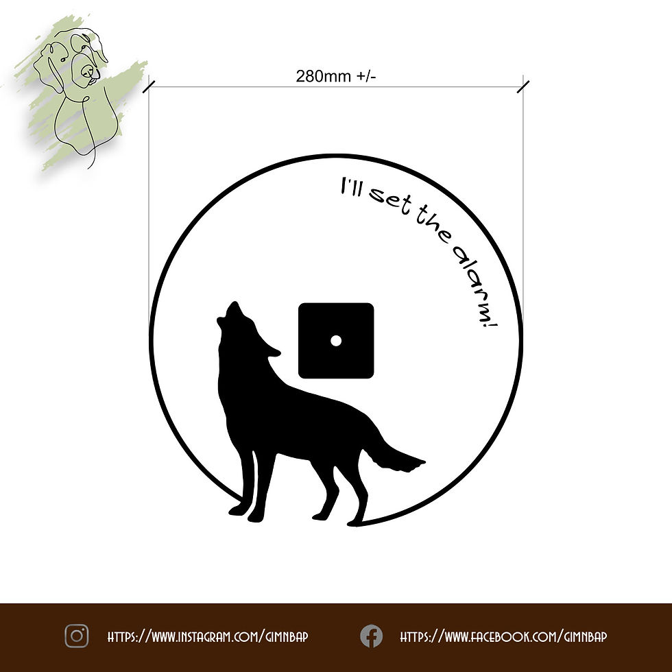 Thumbnail: Husky - Blur Clock - Minimalist Dog Clocks (Singapore Made)
