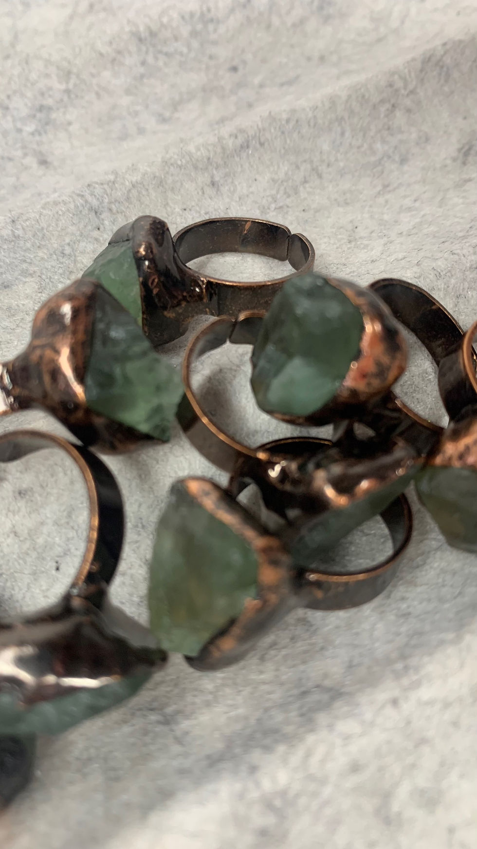 Thumbnail: Fluorite Bronzed Adjustable Ring