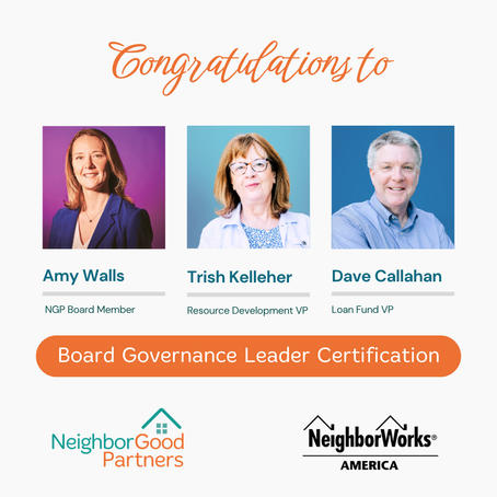 Three NeighborGood Partners Leaders Earn National Board Governance Certification