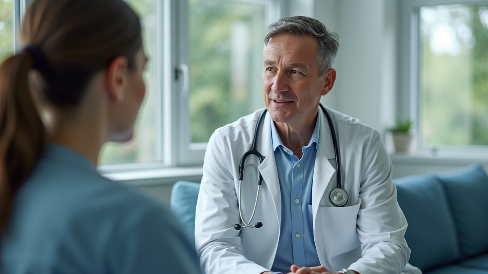 High angle view of a diabetes education session with a healthcare provider and patient