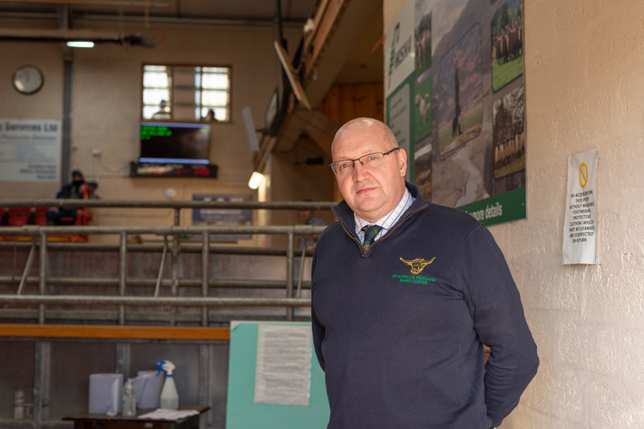 Documentary, Environmental Portait of Grant Macpherson, Managing Director of Dingwall Highland Marts near Dingwall in the Scottish Highlands