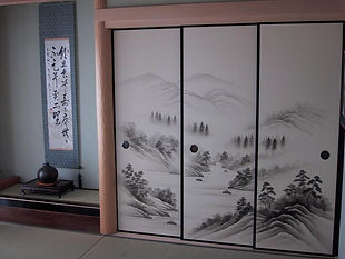 高級描絵襖