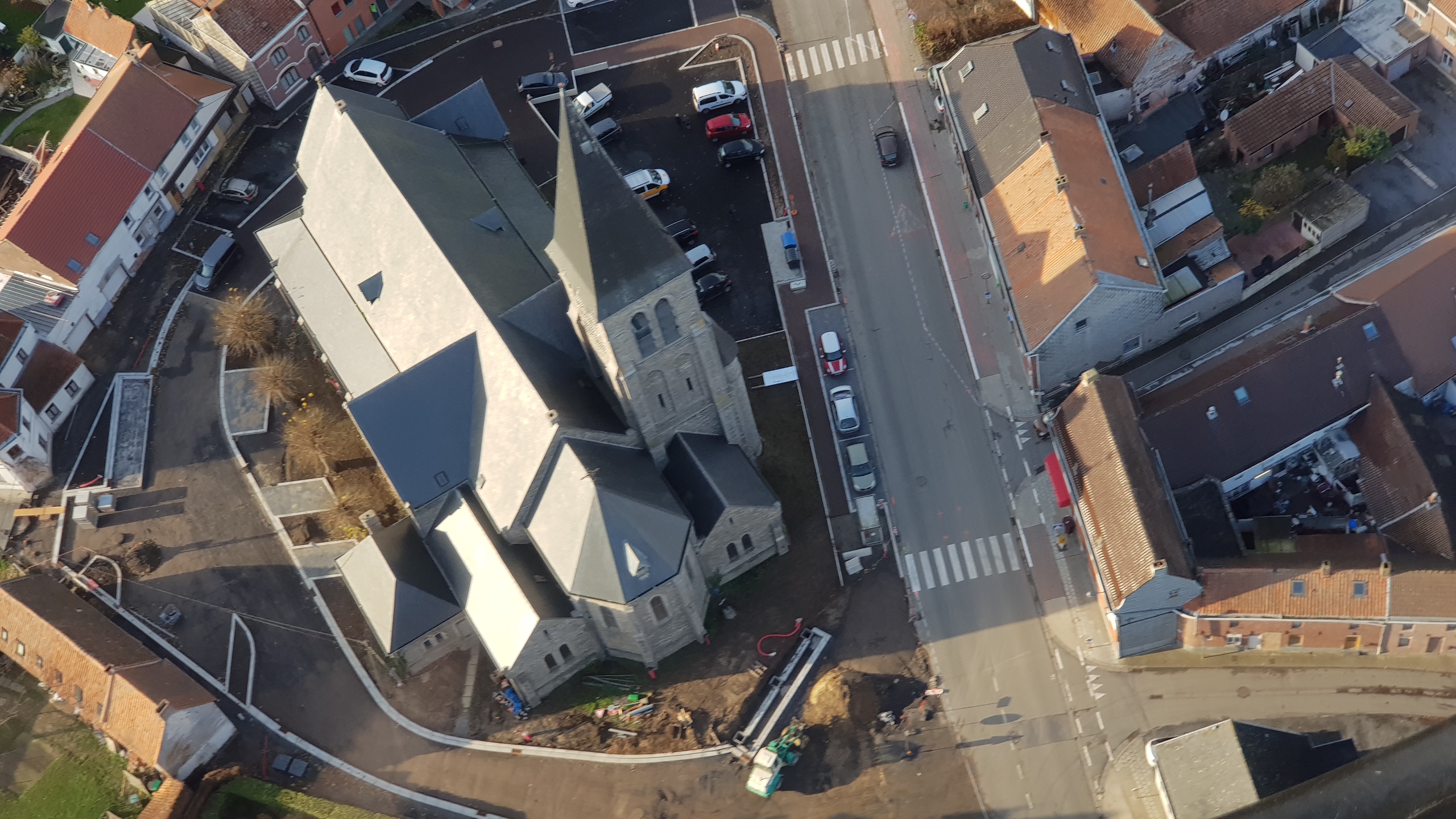Néchin, kerkplein