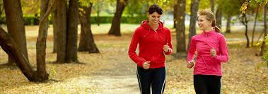 running in the park